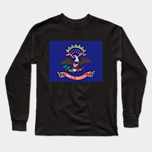 North Dakota Flag Long Sleeve T-Shirt